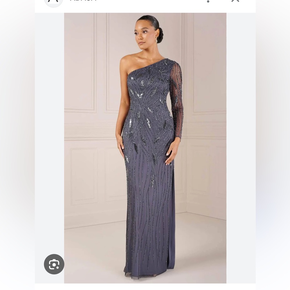 Adrianna Papell Platinum - One-Shoulder Evening Dress , mother of bride / groom